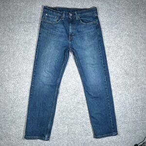 Levi's 505 Denim Jeans Mens 34x30 Blue Regular Fit Straight Leg Casual Workwear